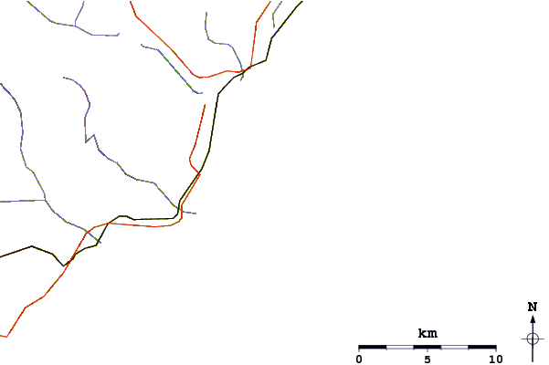 Roads and rivers around Western Head Point