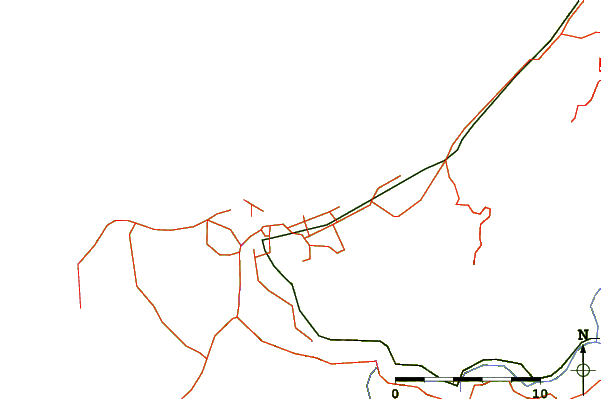 Roads and rivers around Westport Breakwater