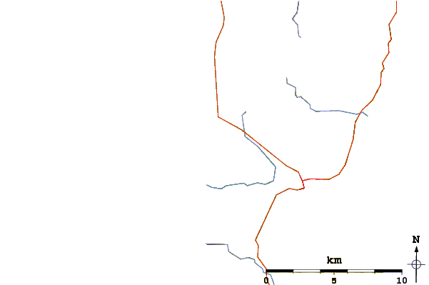 Roads and rivers around Westport