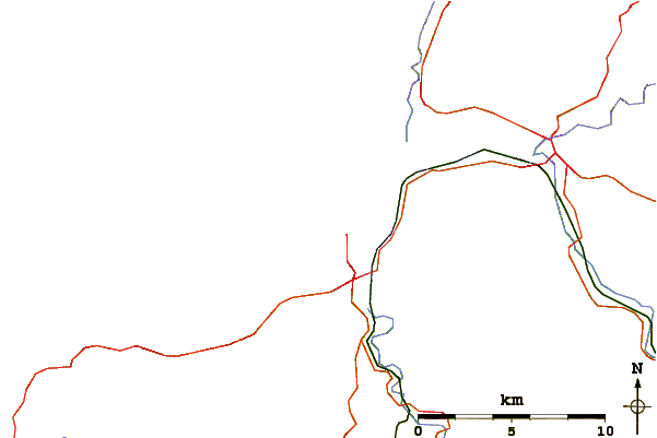 Roads and rivers around Westward Ho