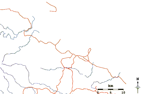 Roads and rivers around Wewak Point