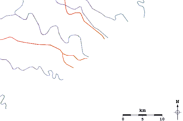 Roads and rivers around Whacky Point