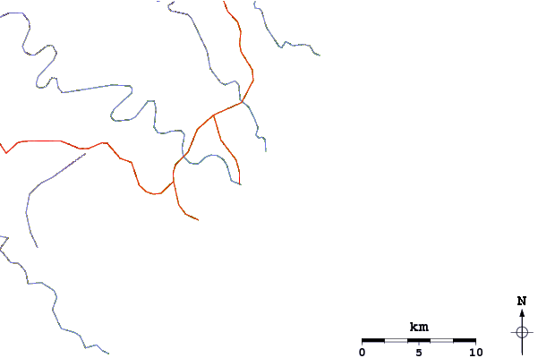 Roads and rivers around Whale Rock