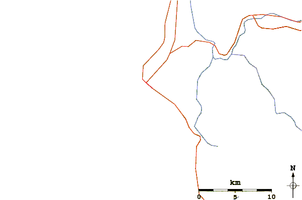 Roads and rivers around Whaler Island