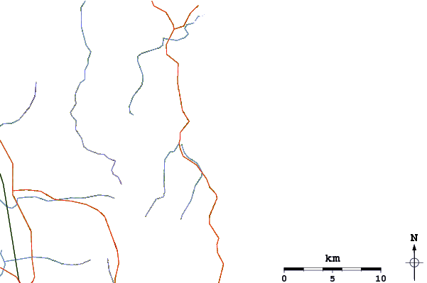 Roads and rivers around Whangamata Estuary