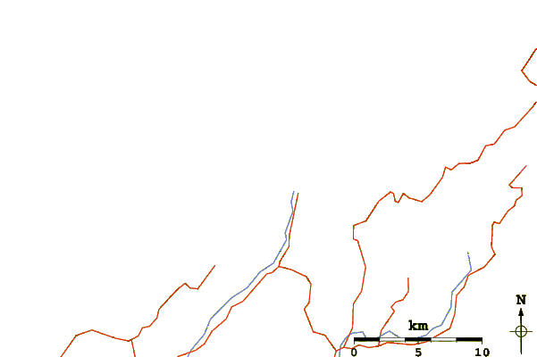 Roads and rivers around Whangamoa