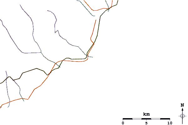 Roads and rivers around White Point Beach