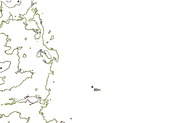 Shoreline around White Pole