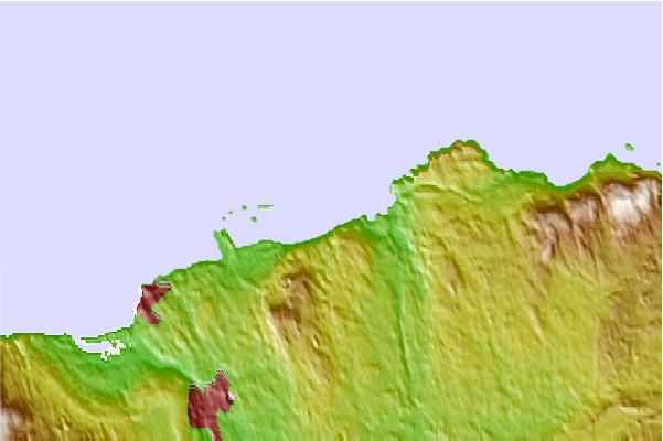 Surf breaks located close to White Rocks