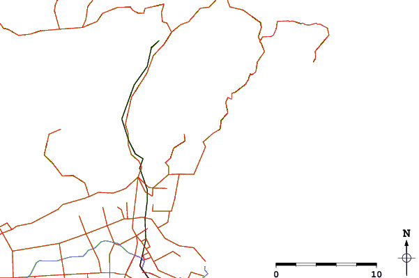 Roads and rivers around Whites Bay