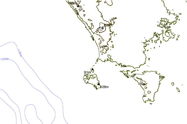 Shoreline around Whites Reef