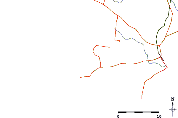 Roads and rivers around Whites Reef