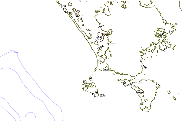 Shoreline around Whites Reef