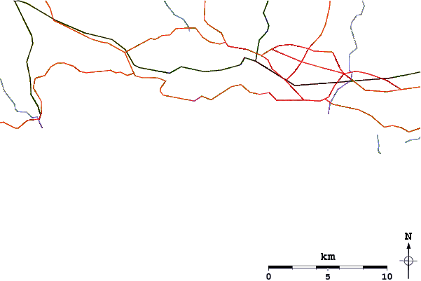 Roads and rivers around Whitsand Bay and Tregantle