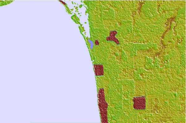 Surf spots located close to Wiggins Pass