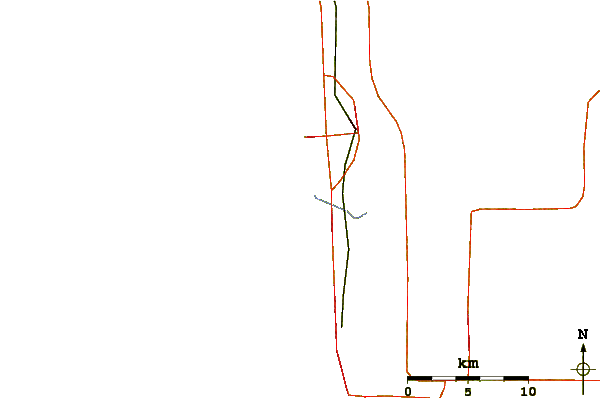Roads and rivers around Wiggins Pass