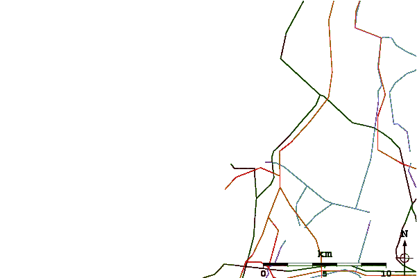 Roads and rivers around Wijk aan Zee Noordpier