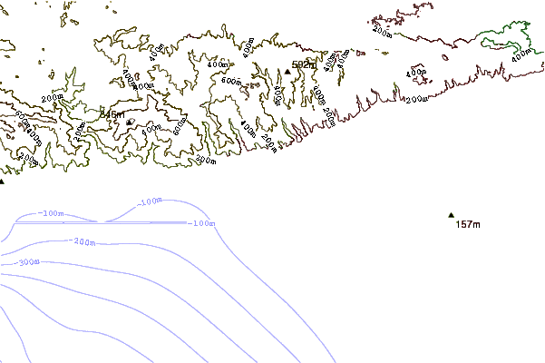 Shoreline around Will Rogers
