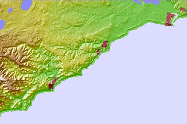 Surf spots located close to Winki Pop