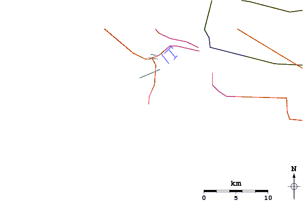 Roads and rivers around Witzigs