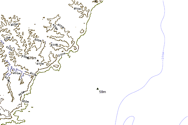 Shoreline around Woonona