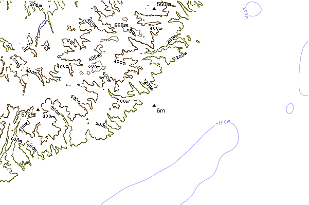 Shoreline around Wye River