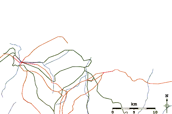 Roads and rivers around Xivares