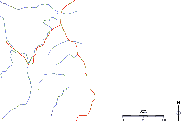 Roads and rivers around Yabbarra