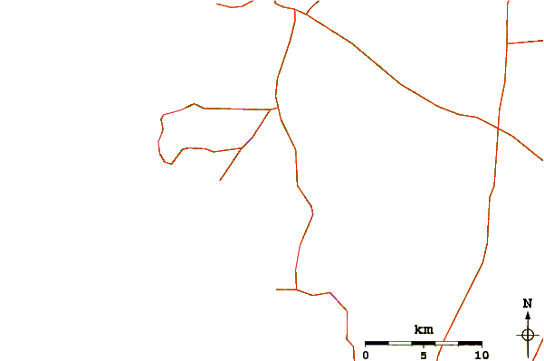 Roads and rivers around Yanerbie