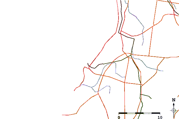 Roads and rivers around Yellow Buoys