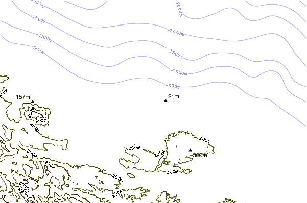 Shoreline around Yellow Rock Reef