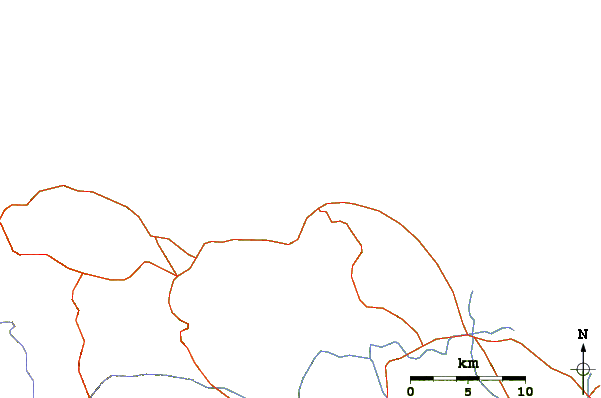 Roads and rivers around Yellow Rock Reef