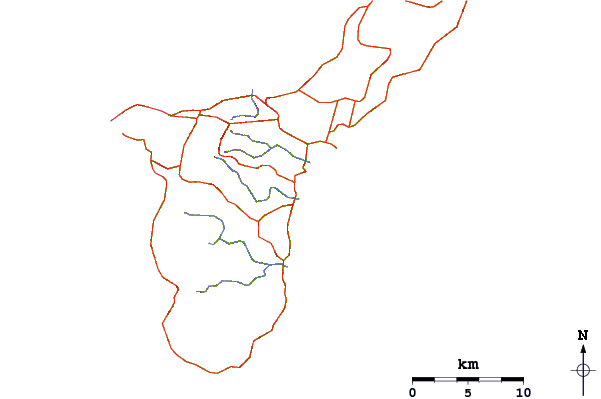 Roads and rivers around Ylig