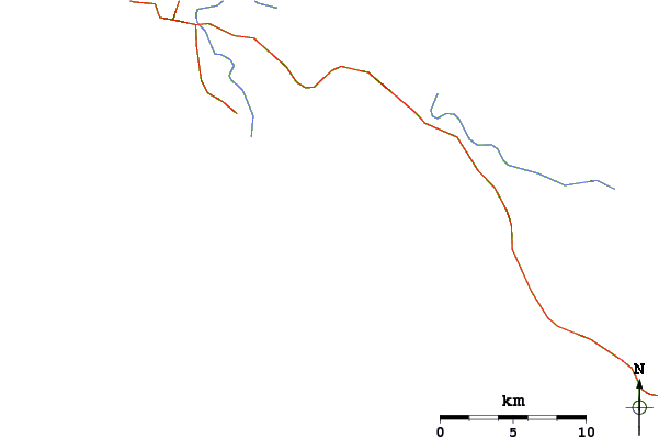 Roads and rivers around Zahara de los Atunes
