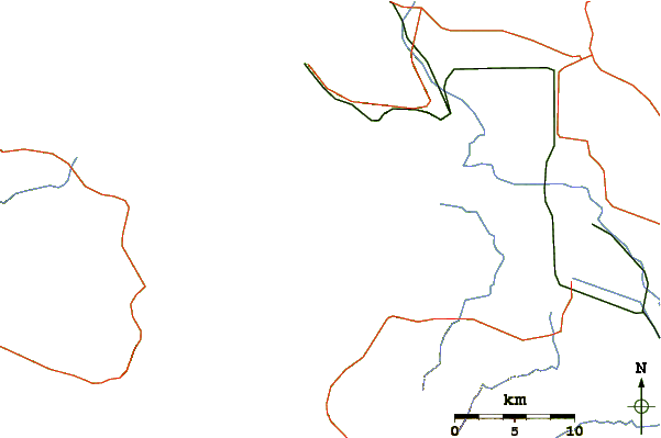 Roads and rivers around Zancudo