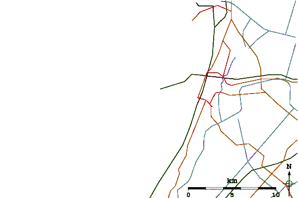 Roads and rivers around Zandvoort