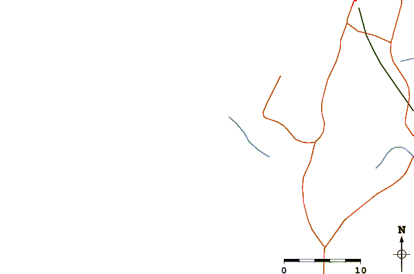Roads and rivers around Islote Zarate