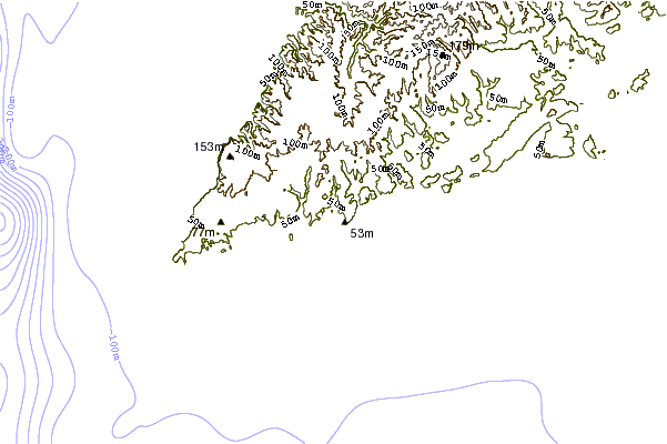 Shoreline around Zavial