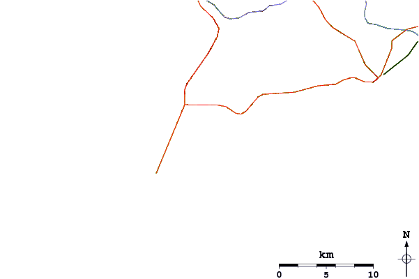 Roads and rivers around Zavial