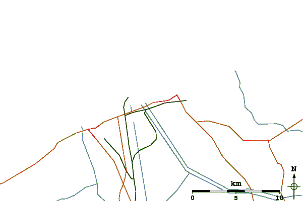 Roads and rivers around Zeebrugge