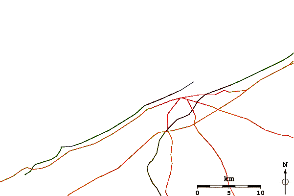 Roads and rivers around Zeneta