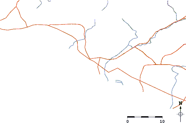 Roads and rivers around Zicatela