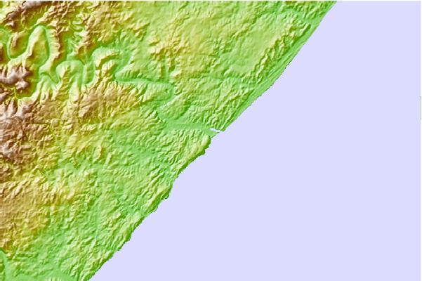 Surf spots located close to Zinkwazi