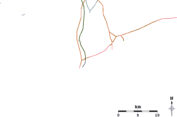 Roads and rivers around Zorba
