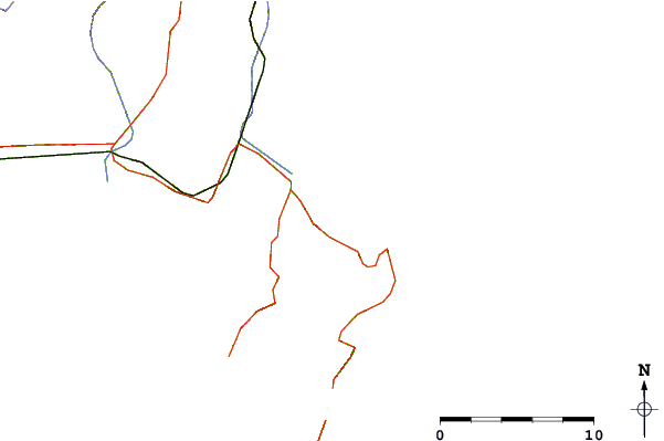 Roads and rivers around Old Man's Hat