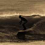 Classic long-boarding session, Compton Bay