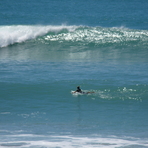 Pines - long paddle out, Pines (Wainui Beach)