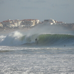First swell of the season Supertubos early September