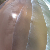 Aerial view of beach at La Palue