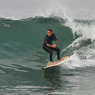 Backside on a glassy right